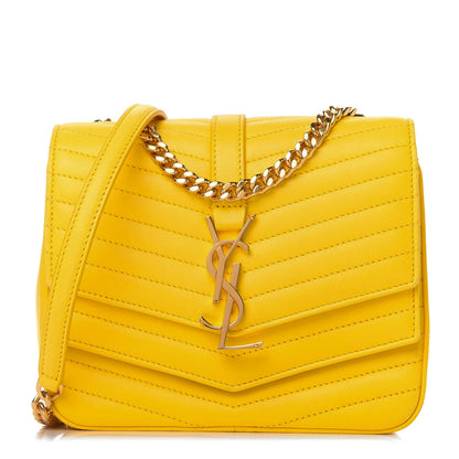 Saint Laurent Lambskin Matelasse Chevron Monogram Small Sulpice Bag Mimosa 1 of 10