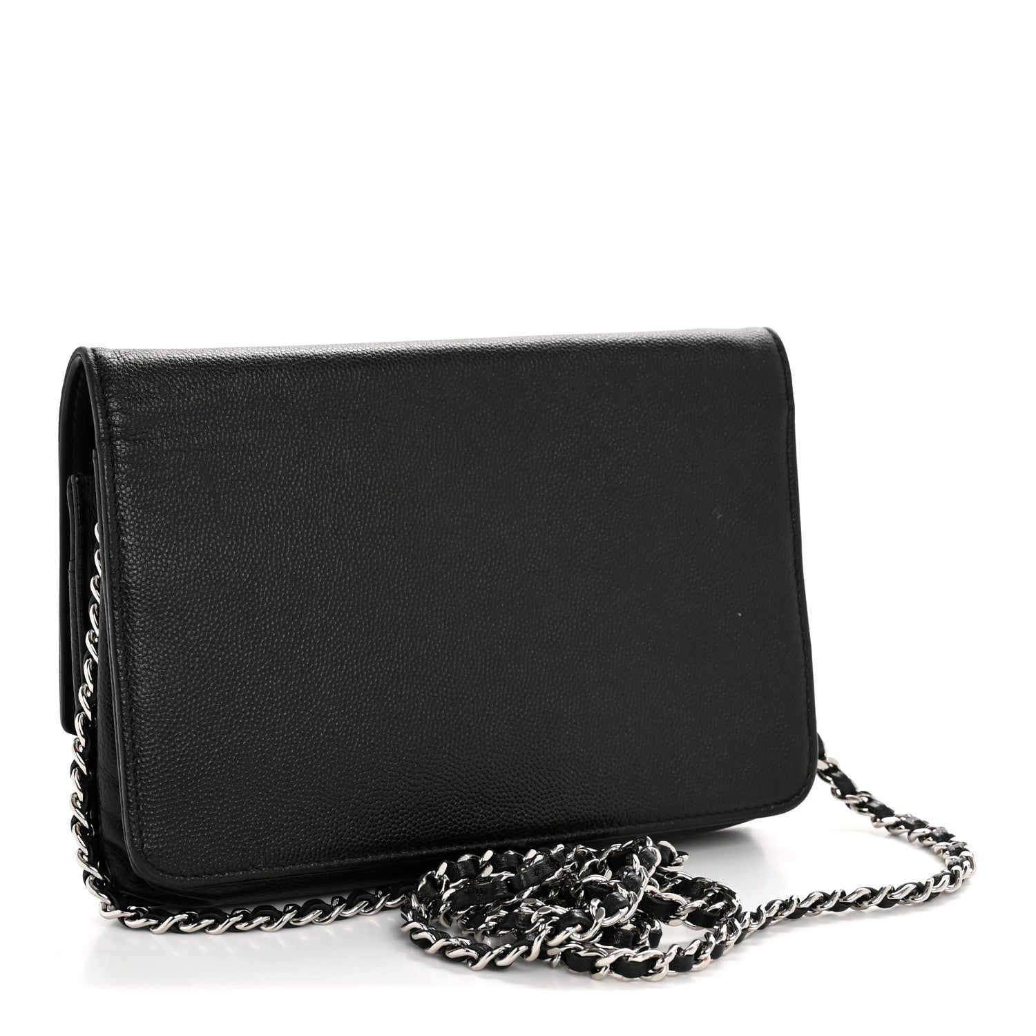 Chanel Caviar Sevruga Wallet on Chain WOC Black 3 of 13