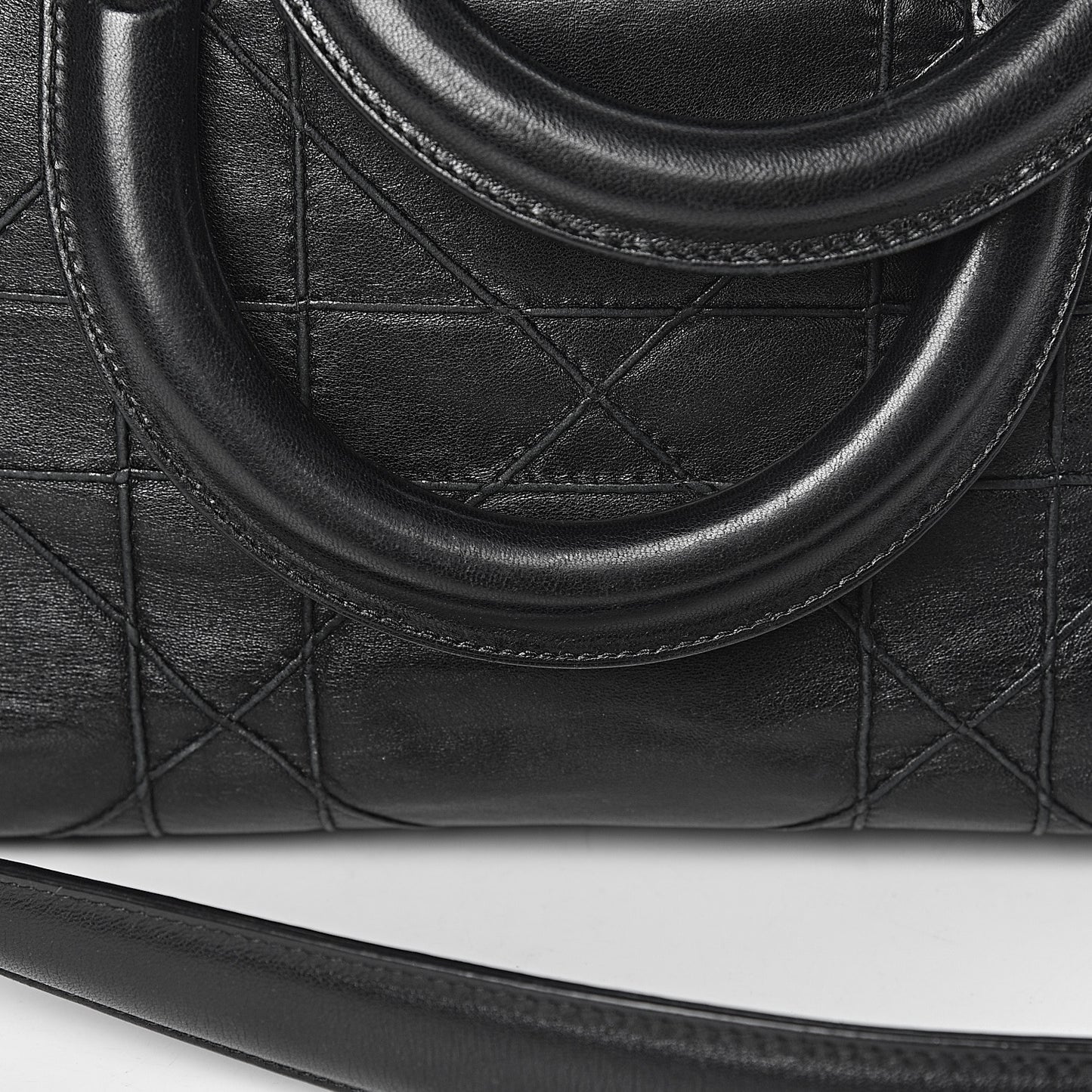 Lambskin Cannage Medium Granville Tote Black