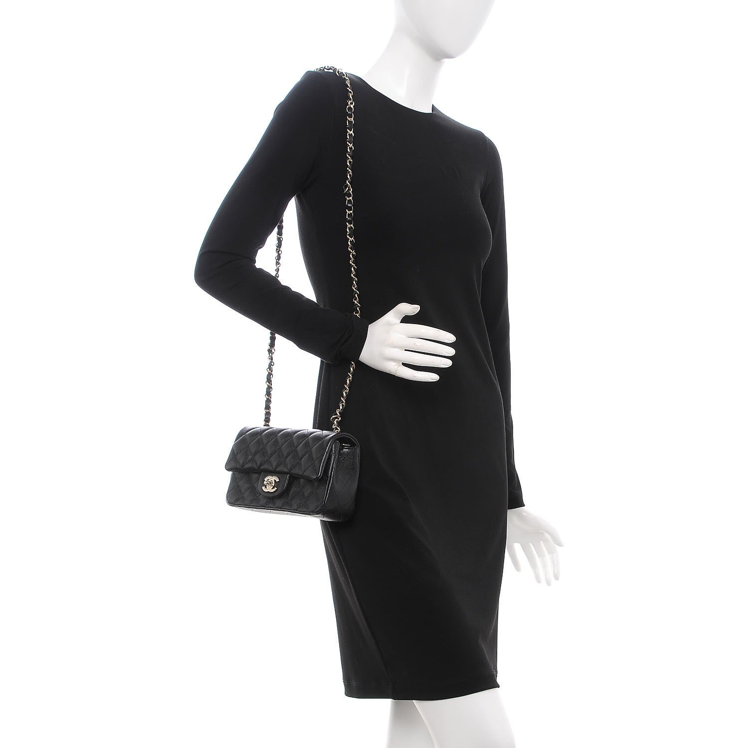 Chanel Caviar Quilted Mini Rectangular Flap Black 2 of 8