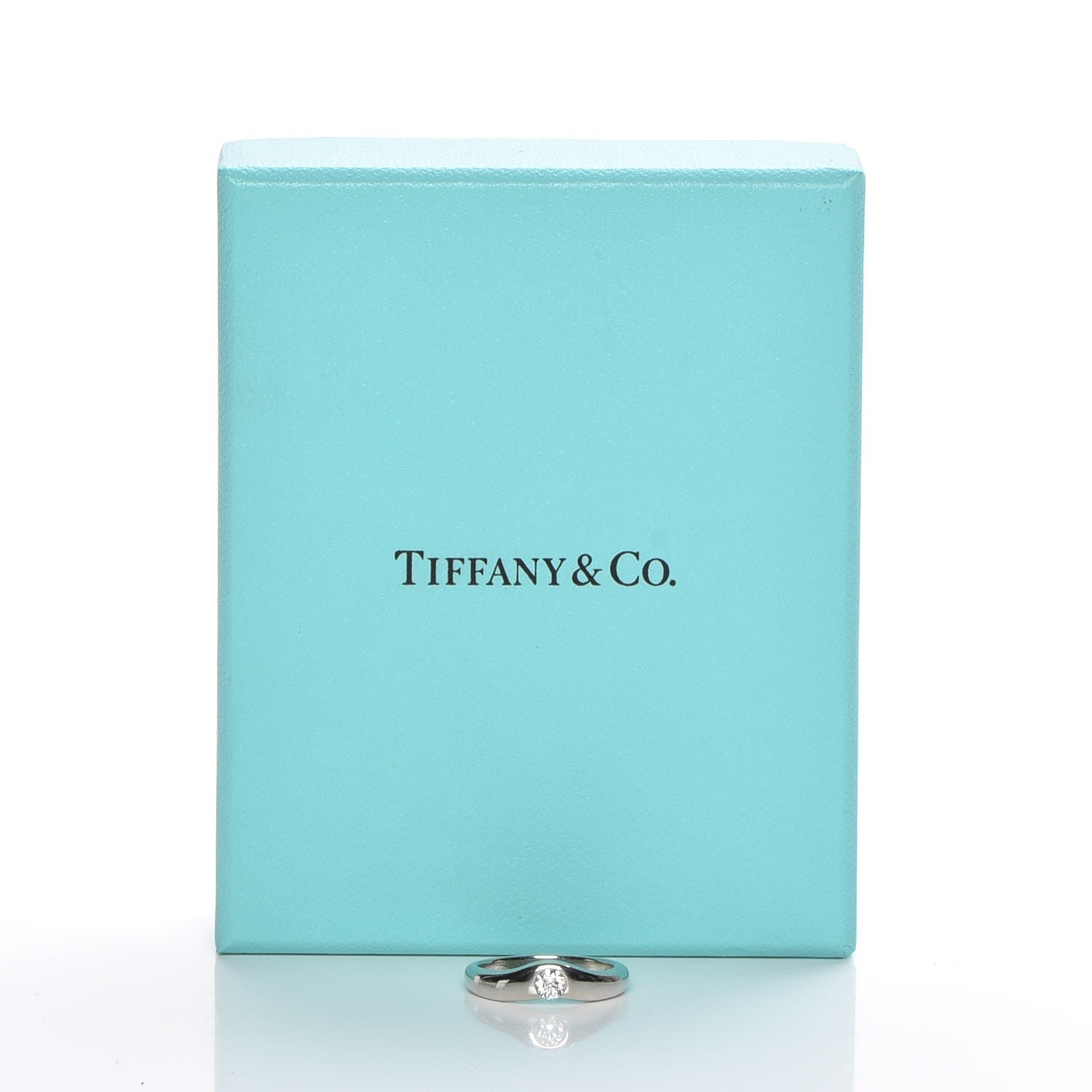 Tiffany Platinum Diamond Elsa Peretti Curved Band Ring 5.5 7 of 7
