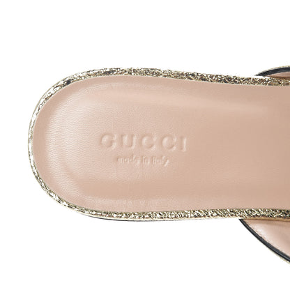 Gucci Galassia Womens GG Marmont Fringe Slippers 38 Platino 5 of 8
