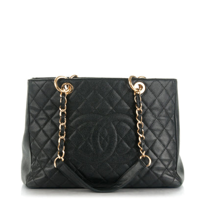 Chanel Caviar Quilted Grand Shopping Tote GST Black 1 of 7