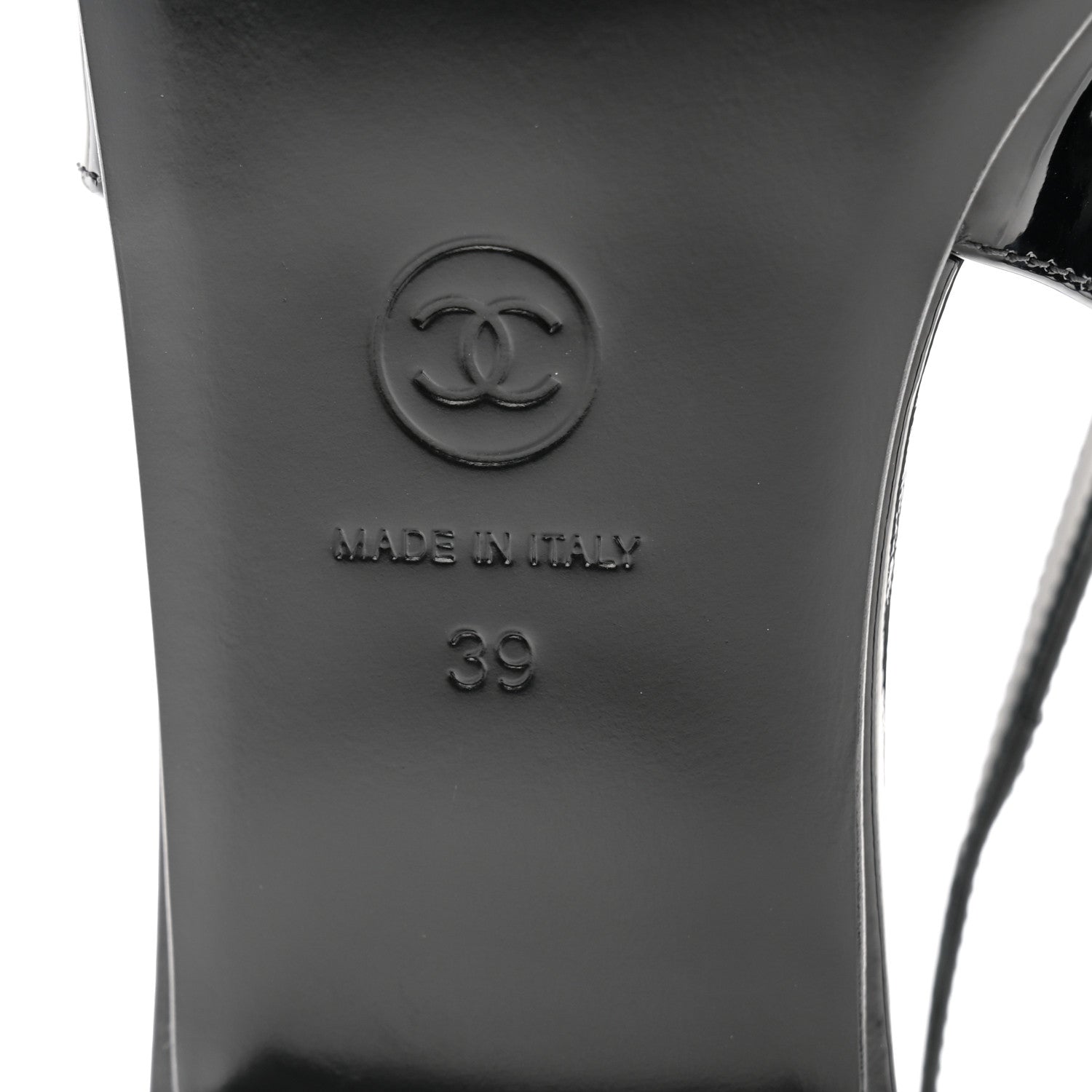 Chanel Patent Calfskin Cap Toe Slingback Flats 39 Black 7 of 9