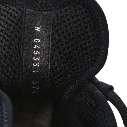Chanel Suede Calfskin Nylon Grosgrain CC Sneakers 37.5 Navy Blue 8 of 10