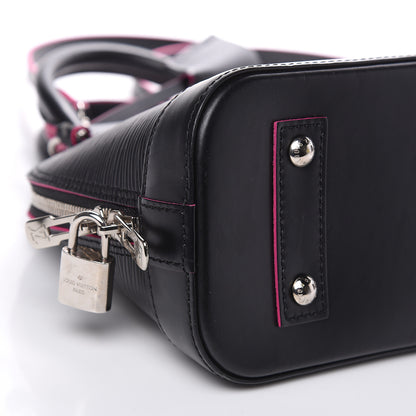 Louis Vuitton Epi Alma BB Black Hot Pink 6 of 10