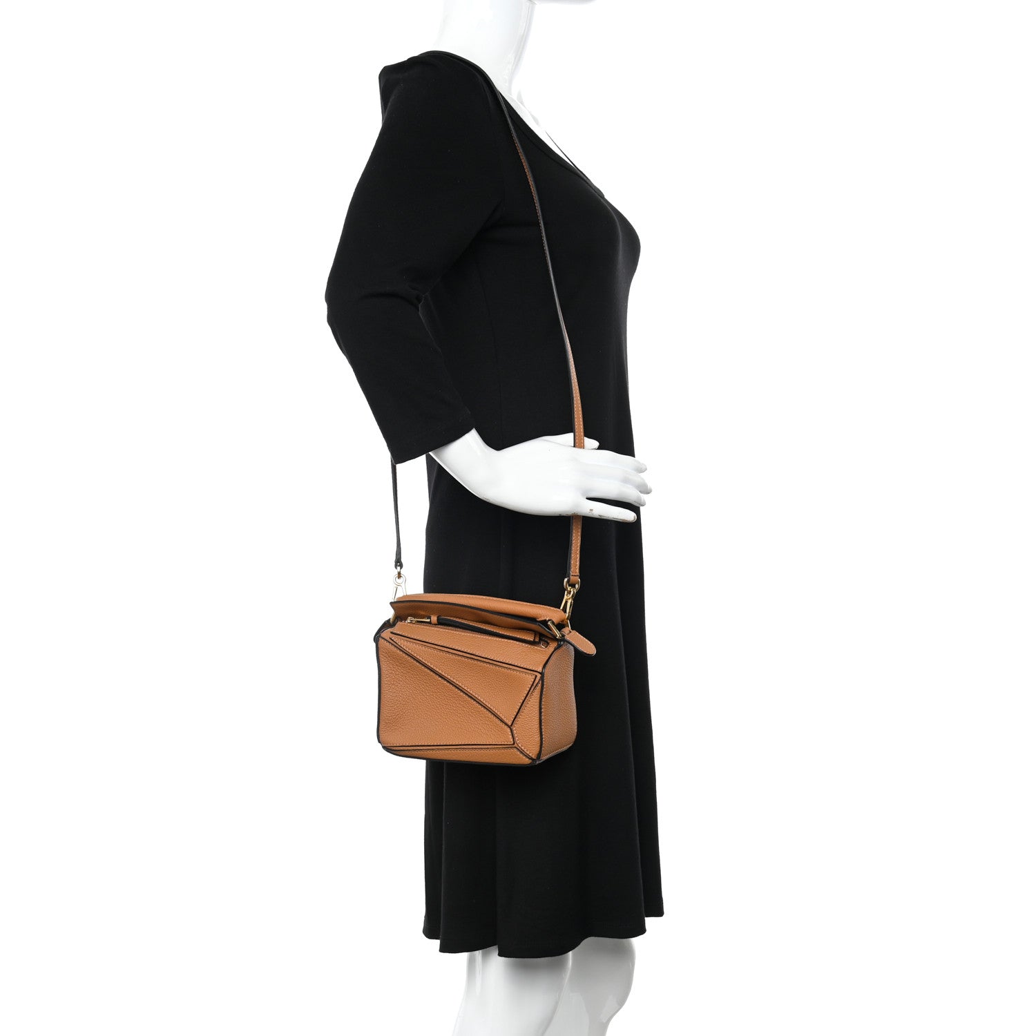 Loewe Calfskin Mini Puzzle Bag Tan 2 of 11