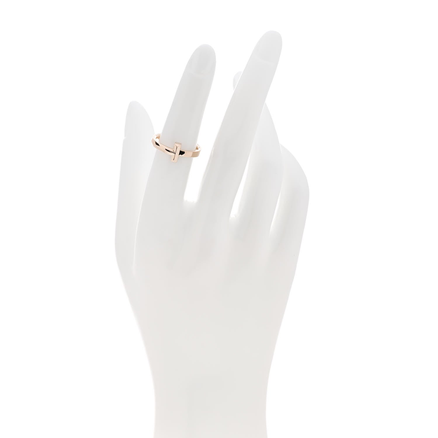 Tiffany 18K Rose Gold T T1 Ring 51 5.75 2 of 4
