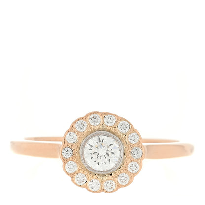 Tiffany 18K Rose Gold Platinum Diamond Round Enchant Flower Ring 51 5.75 1 of 5