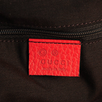 Gucci Pebbled Calfskin Medium Abbey Convertible Tote Red 6 of 7