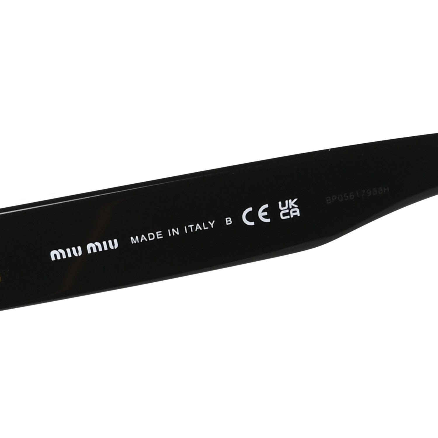 Miu Miu Acetate Oval Sunglasses SMU 06Z Black 6 of 8