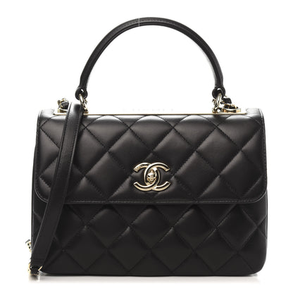 Chanel Lambskin Quilted Small Trendy CC Dual Handle Flap Bag Black 1 of 10
