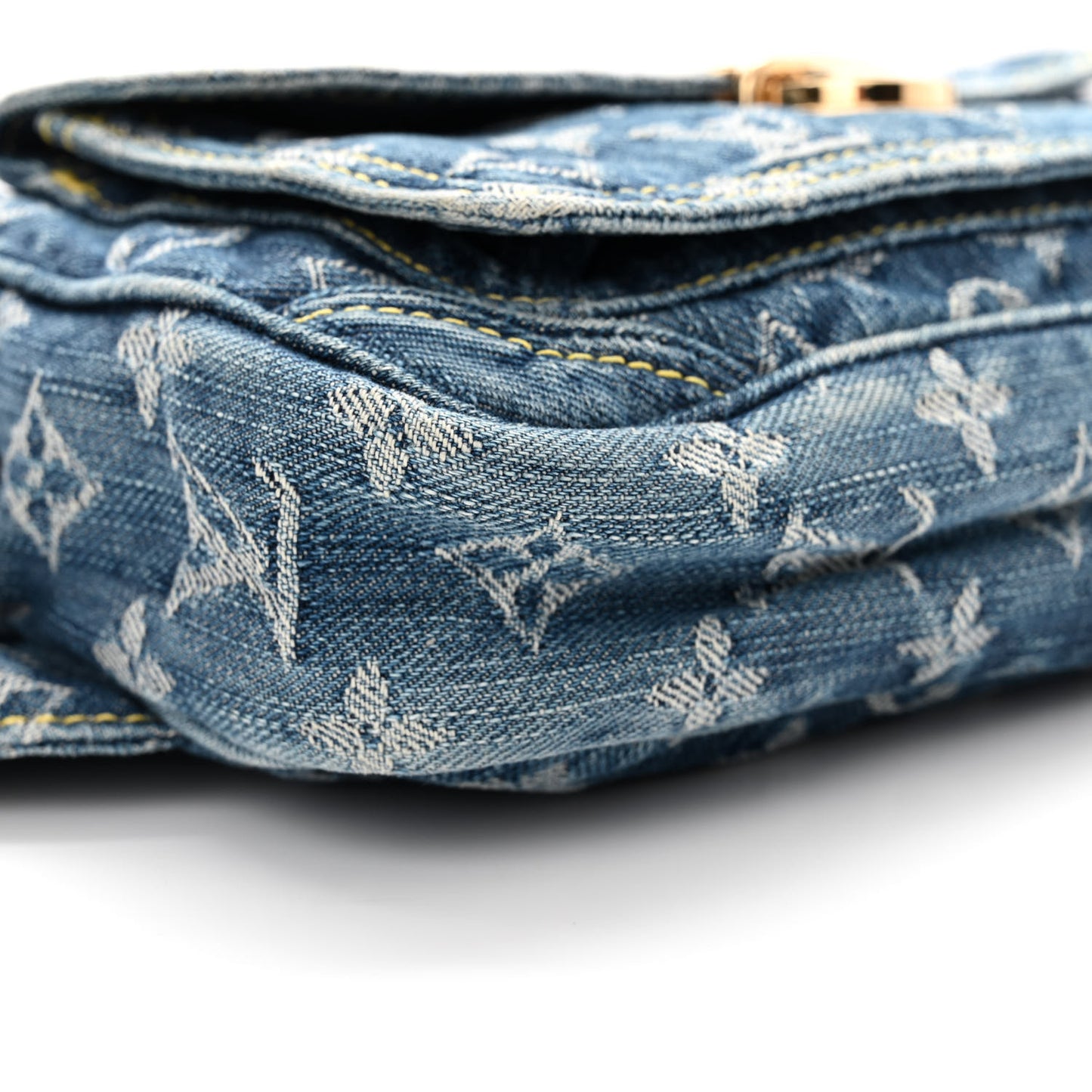 Monogram Denim Bum Bag Blue