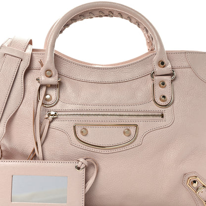 Balenciaga Chevre Silver Metallic Edge Hardware City Rose Aubepine Bois de Rose 9 of 13