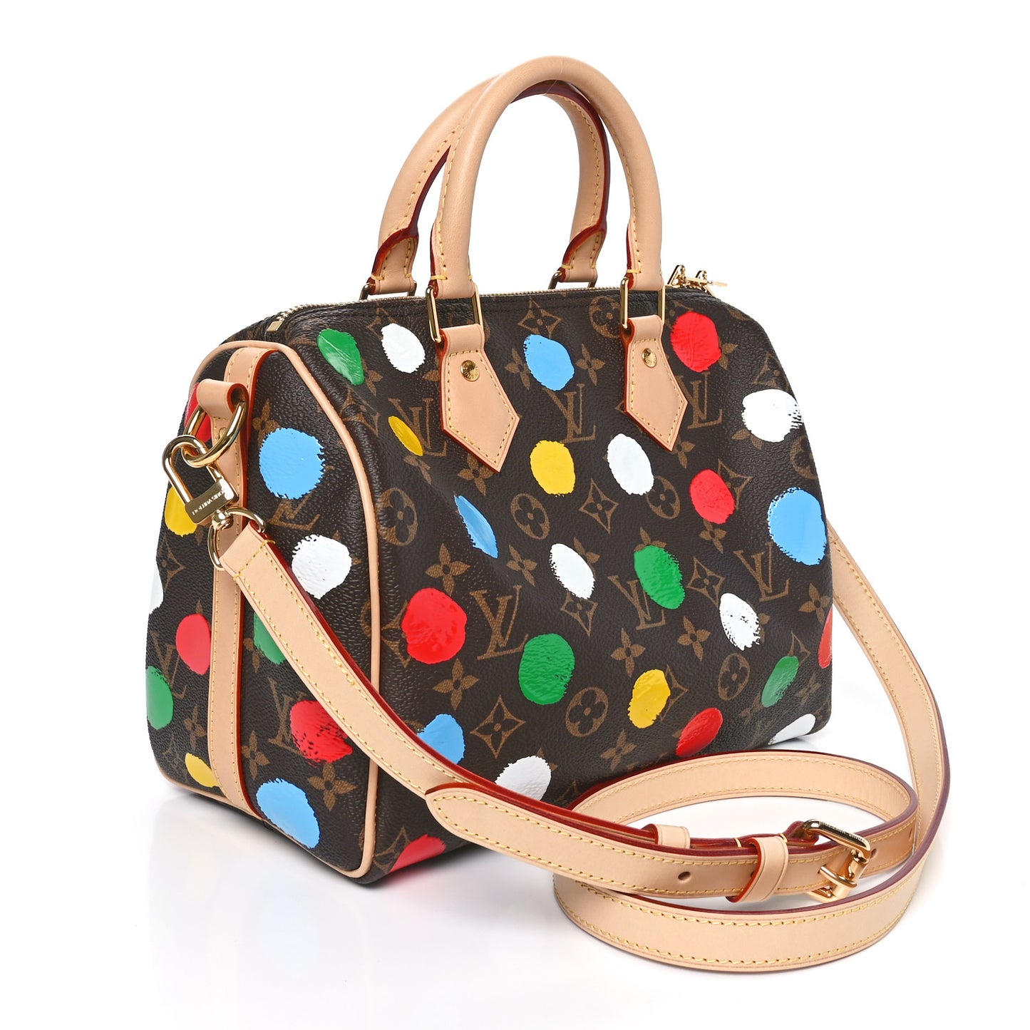 LV X YK Monogram Speedy Bandouliere 25 Multicolor