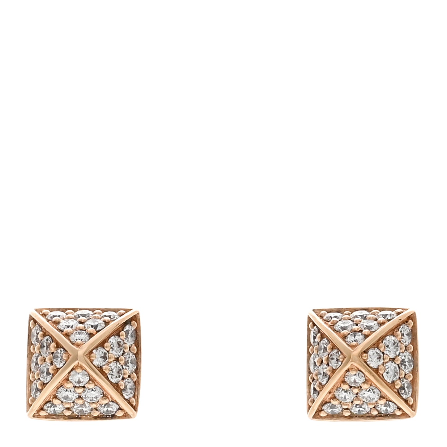 18K Rose Gold Diamond Clou d'H Stud Earrings
