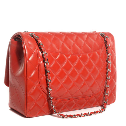 Chanel Lambskin Quilted Maxi Double Flap Red 3 of 10