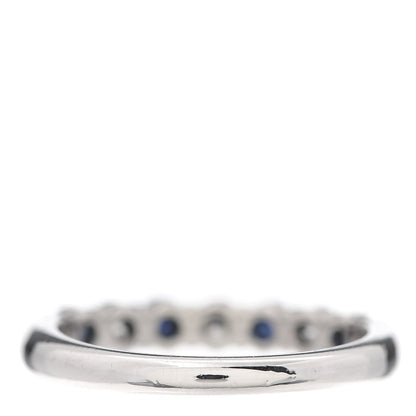 Tiffany Platinum Diamond Blue Sapphire Embrace Ring 50 5.5 4 of 7