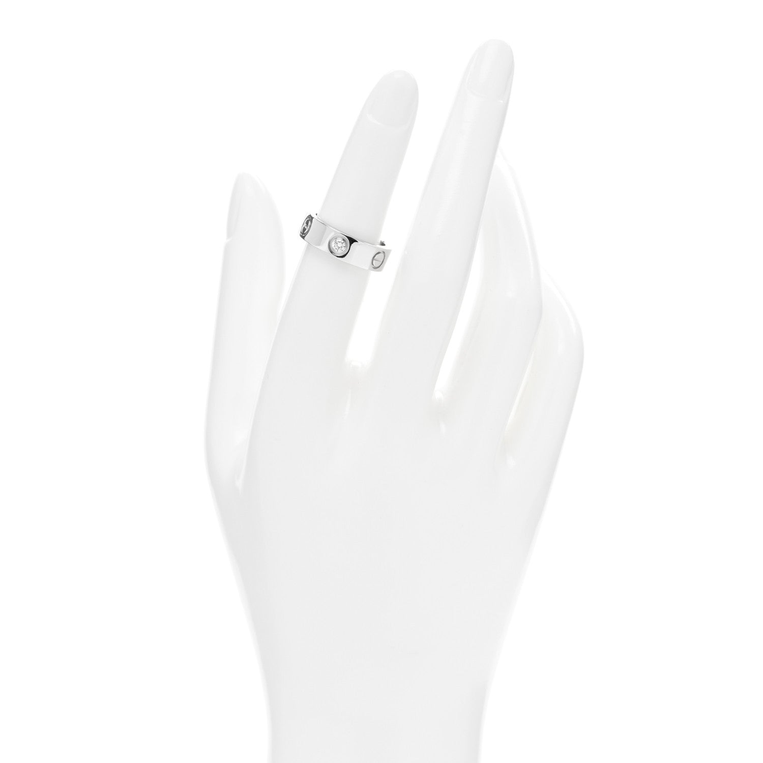 Cartier Platinum 1 Diamond 5.5mm LOVE Ring 50 5.25 2 of 4