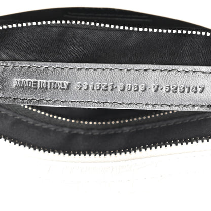 Balenciaga Matte Supple Lambskin Crocodile Embossed Classic Silver Hardware S City White 7 of 10