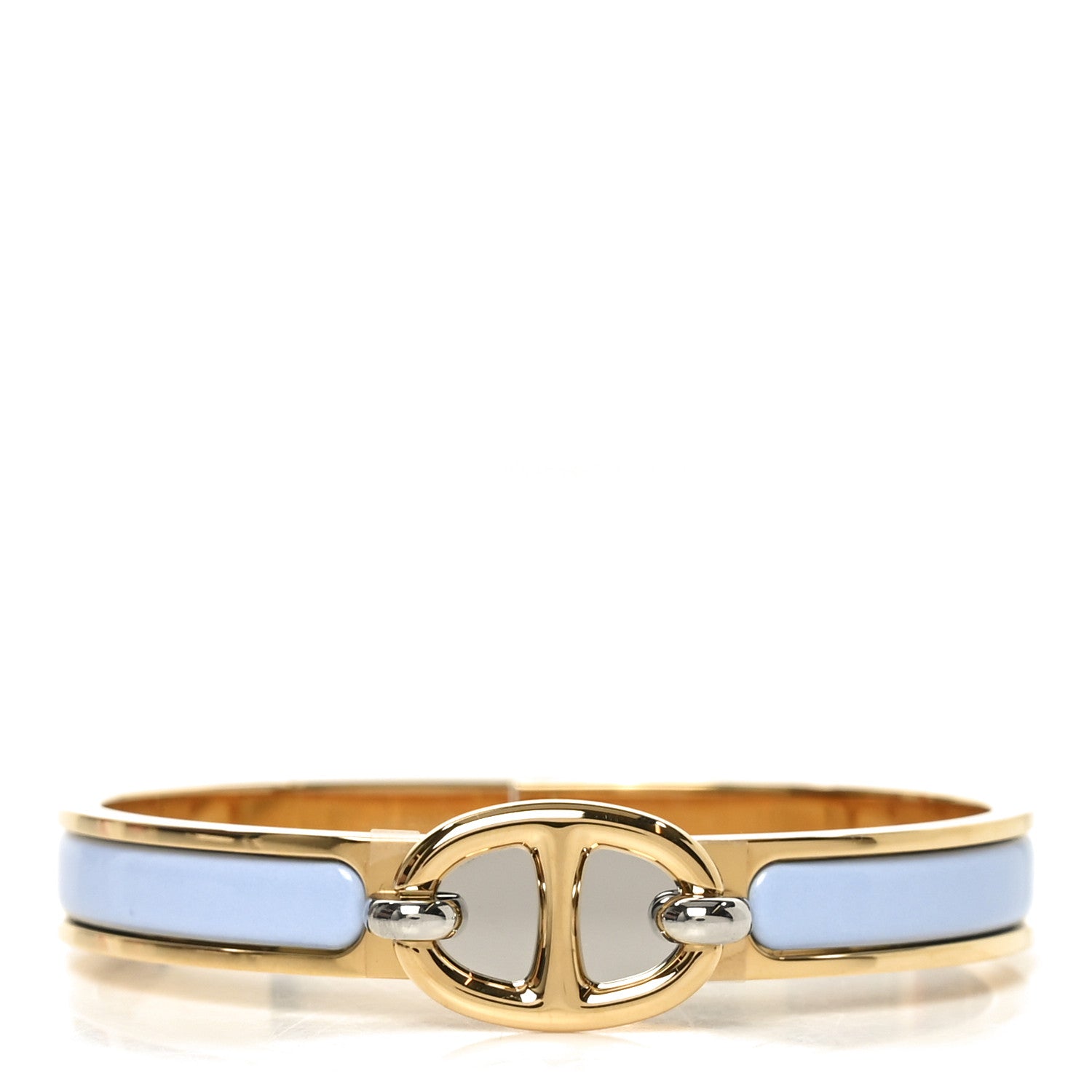 Hermes Enamel Mini Clic Chaine d'Ancre Bracelet PM Bleu Ciel 1 of 5