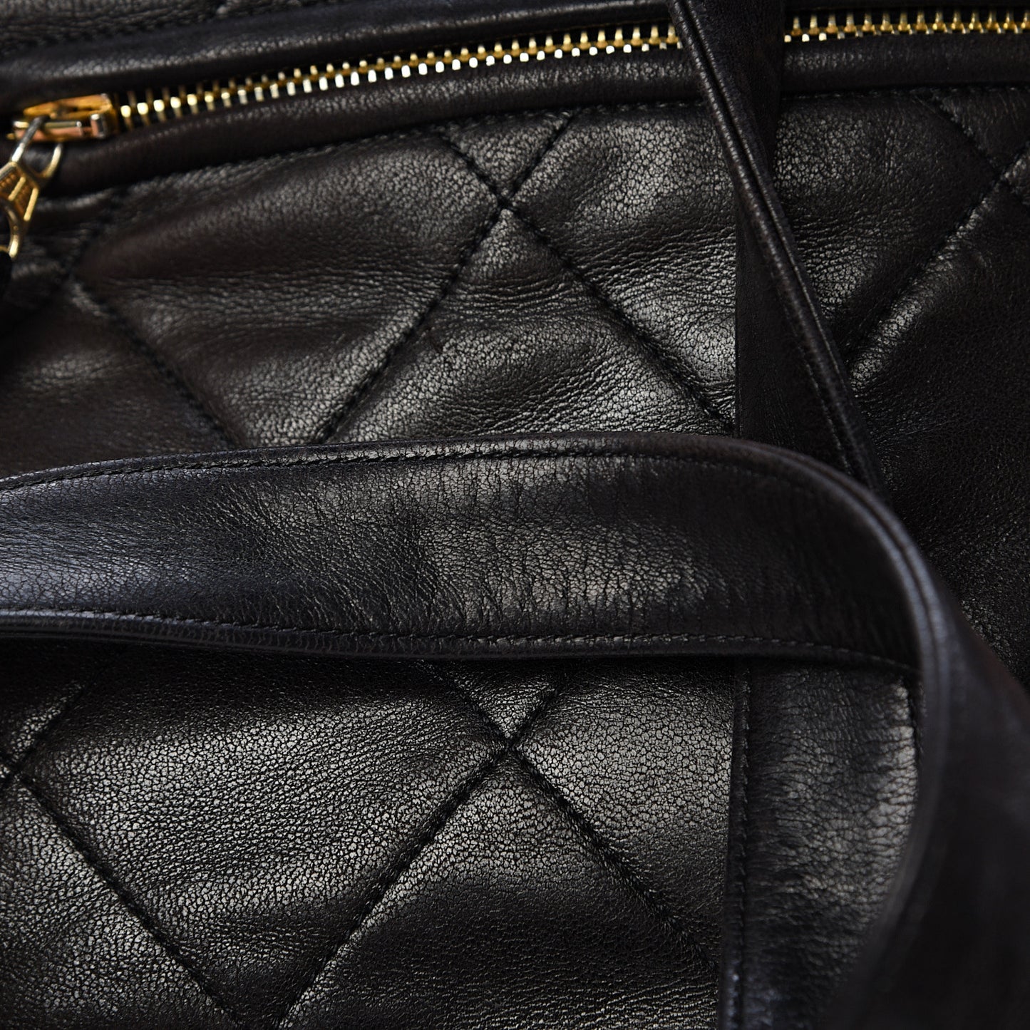 Lambskin Quilted Tassel Drawstring Backpack Dark Bown