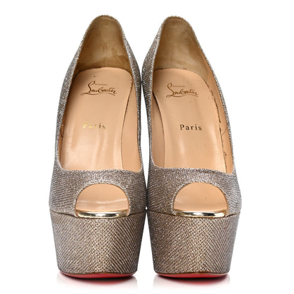 Christian Louboutin Glitter Fabric Altareva 160 Pumps 41 Gold 2 of 15