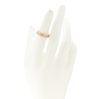 Cartier 18K Pink Gold Diamond Maillon Panthere 2 Half Rows Ring 49 4.75 2 of 5