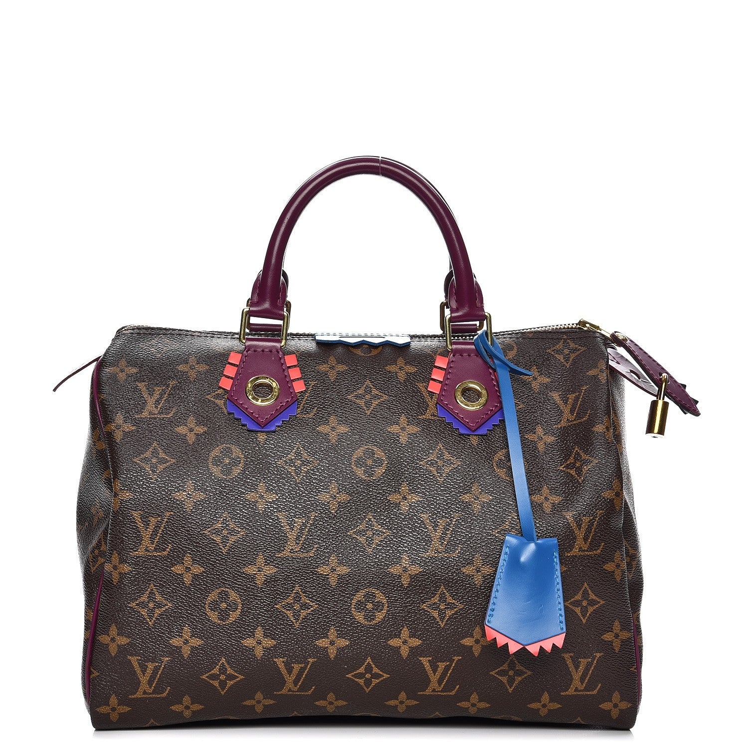 Louis Vuitton Monogram Totem Speedy 30 Magenta 1 of 8