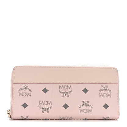 MCM Visetos Large Zip Around Wallet Powder Pink 1 of 7