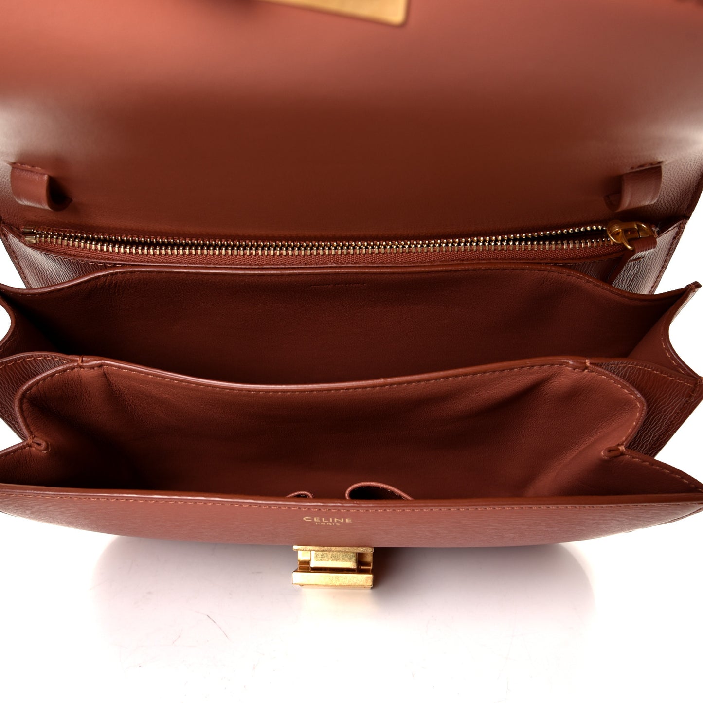 Liege Medium Classic Box Flap Bag Terracotta