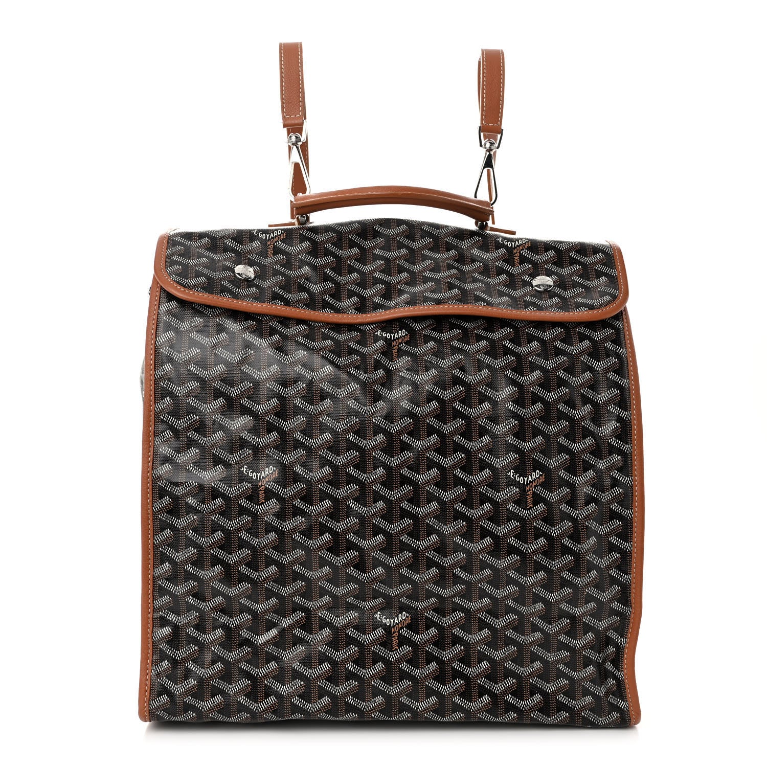 Goyard Goyardine Saint Leger Soft Briefcase Backpack Black Gold 1 of 11