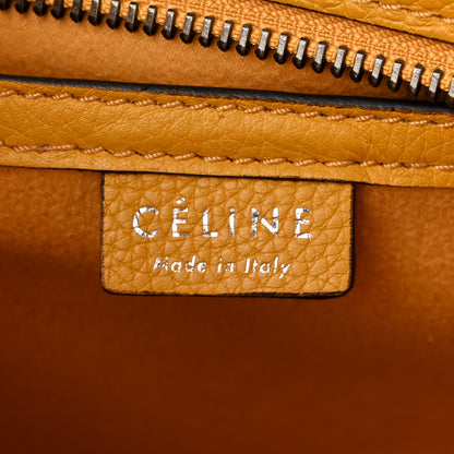 Celine Drummed Calfskin Nano Luggage Ocre 6 of 14