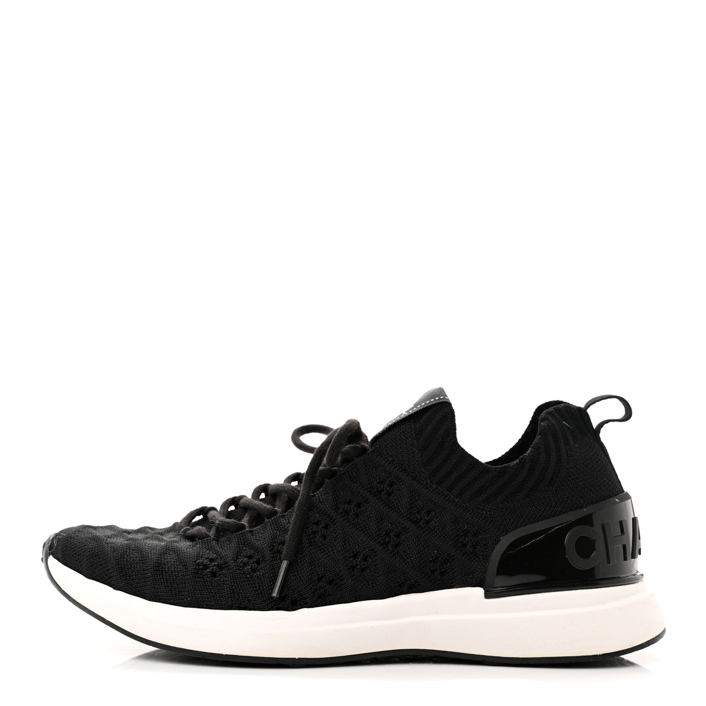 Fabric Logo Sneakers 36 Black
