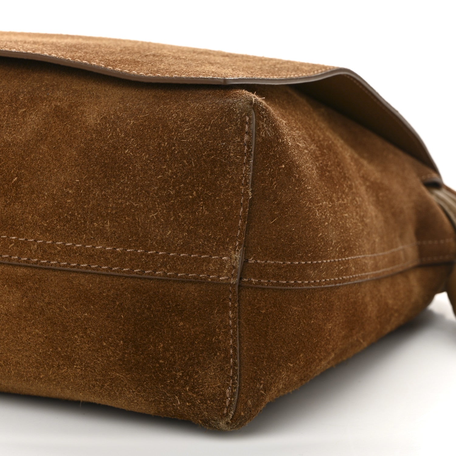 Loewe Suede Flamenco Satchel Tobacco 9 of 10