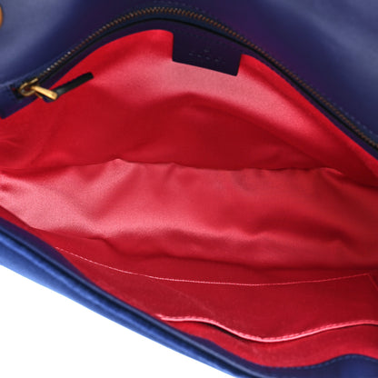 Gucci Velvet Matelasse Medium GG Marmont Shoulder Bag Cobalt Blue 5 of 11
