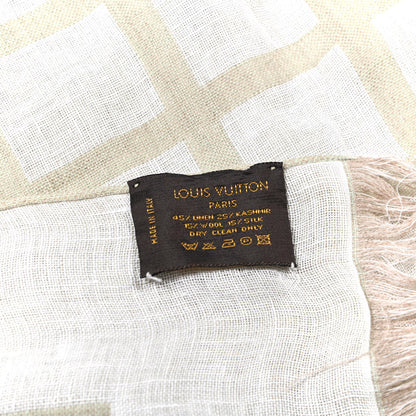 Louis Vuitton Monogram Linen Scarf Beige 3 of 3