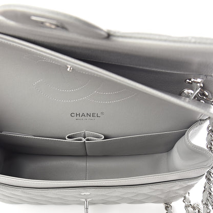 Chanel Caviar Quilted Jumbo Double Flap Light Grey 5 of 11