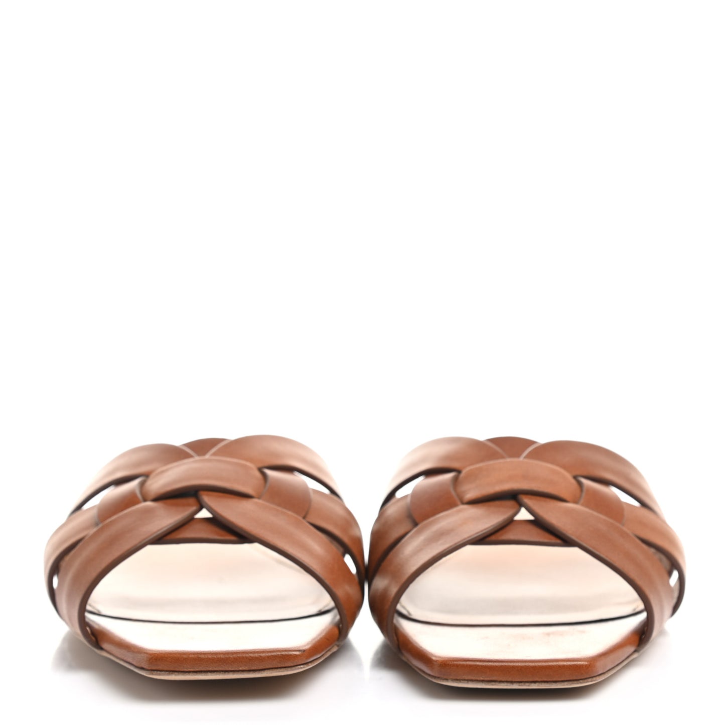 Calfskin Tribute 05 Slide Sandals 38.5 Amber