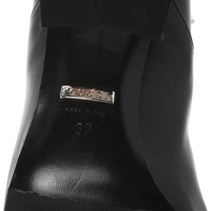 Gucci Nappa Charlotte Ankle Boots 37 Black 7 of 10