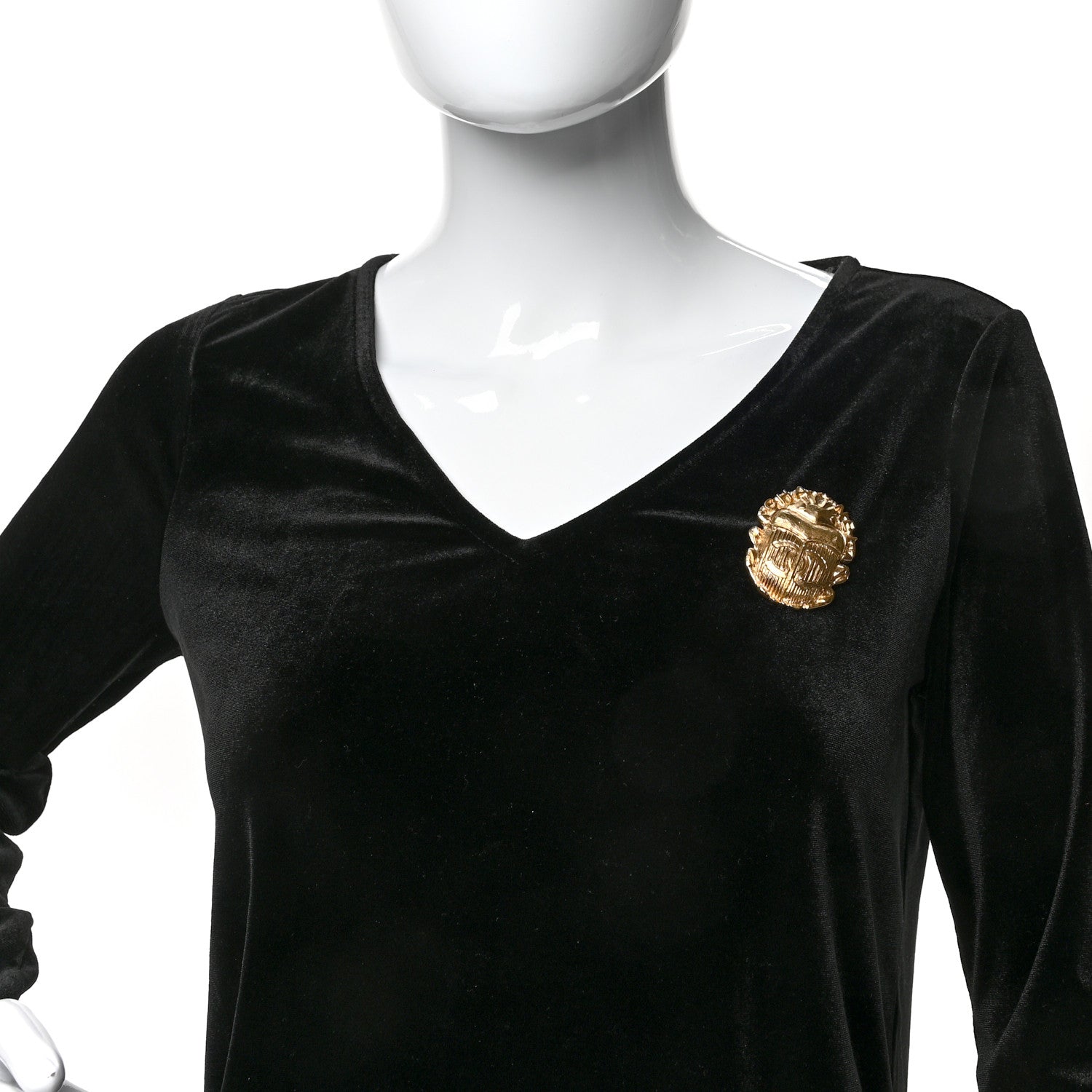 Chanel Metal Beetle Brooch Gold 2 of 4