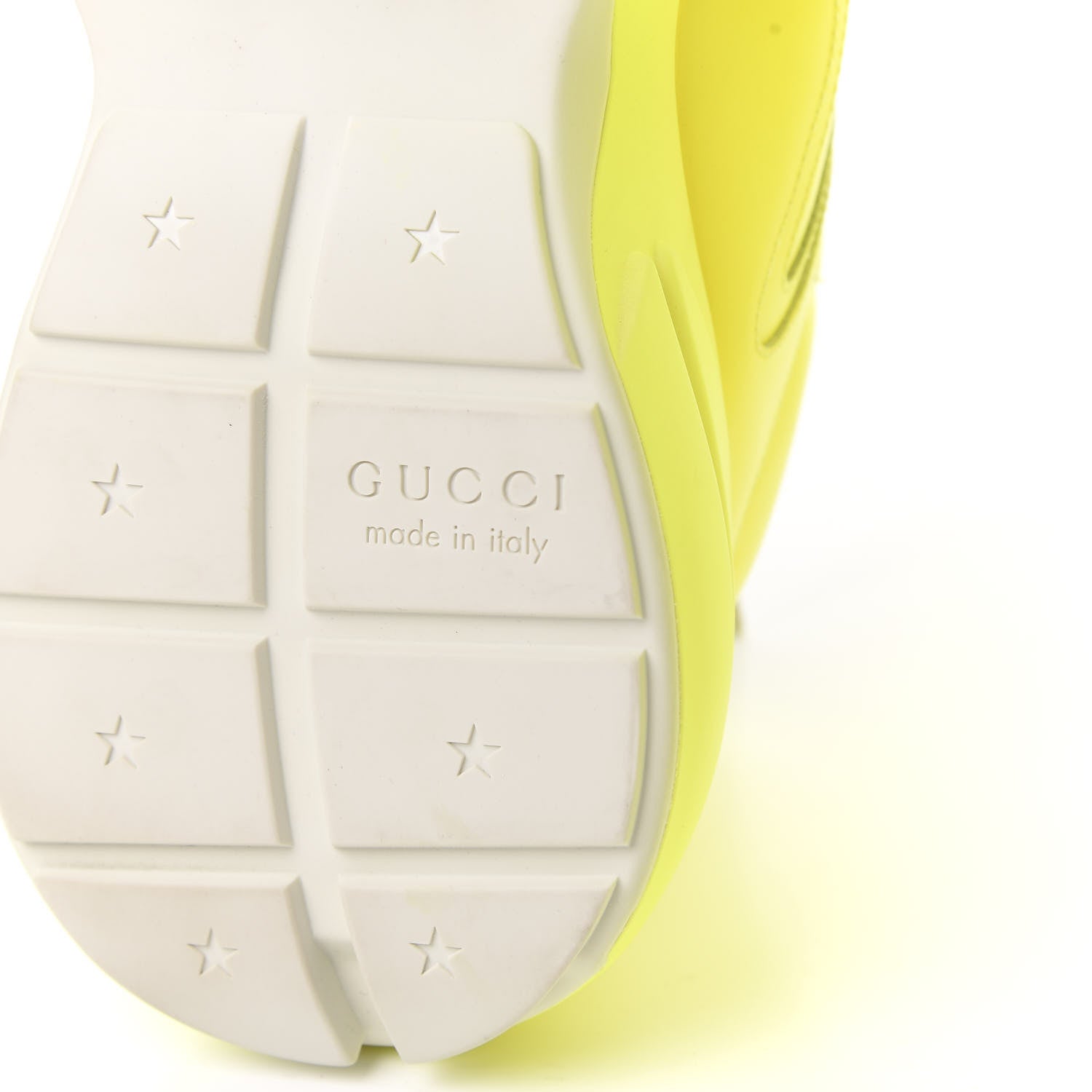 Gucci Calfskin Mens Rhyton Sneakers 8 Yellow Fluo 9 of 11