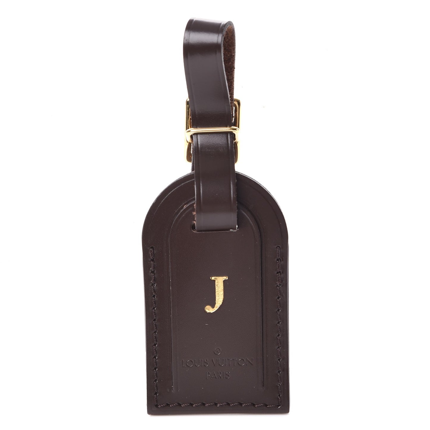 Calfskin Small Luggage Tag Ebene