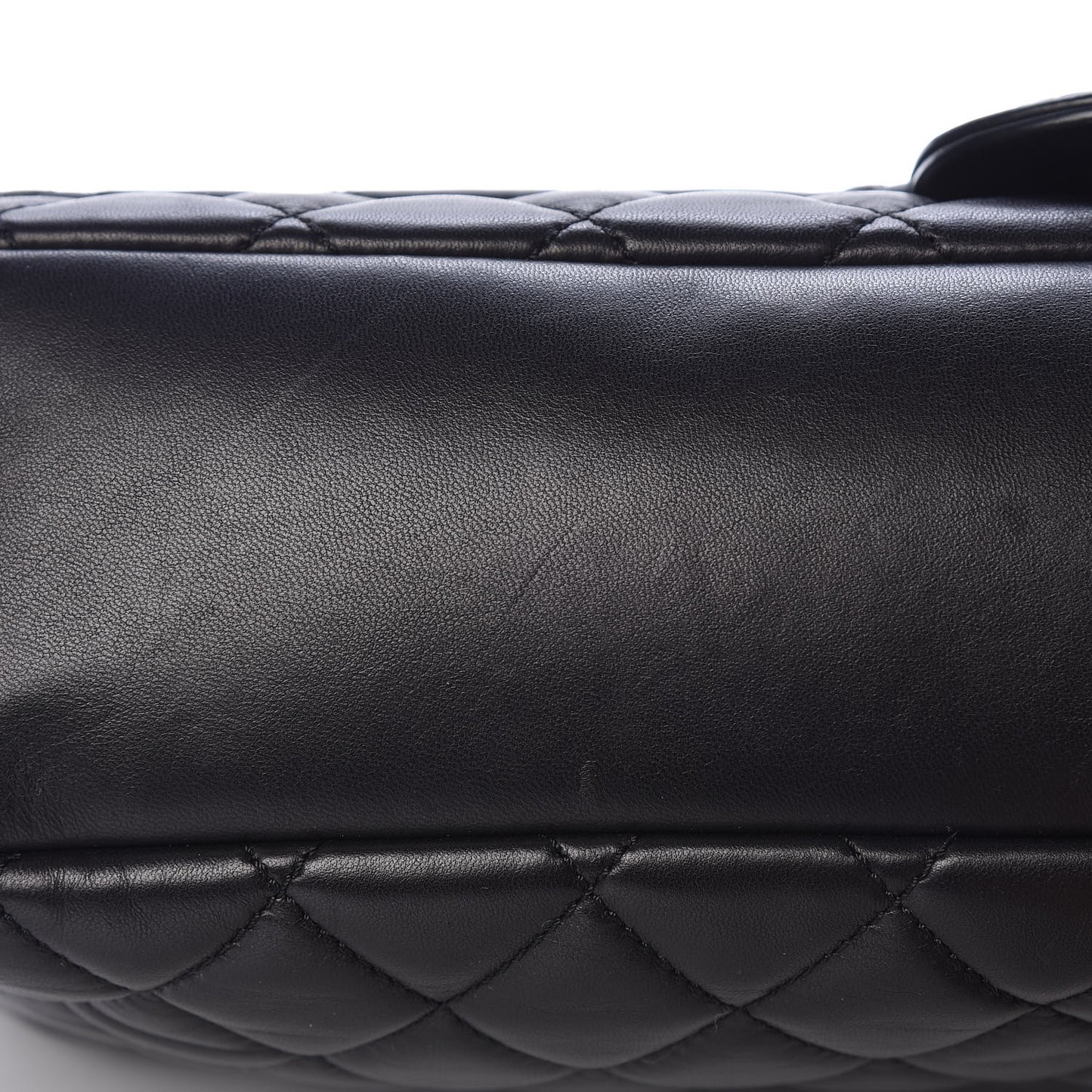 Lambskin Quilted Jumbo Coco Rain Flap Black