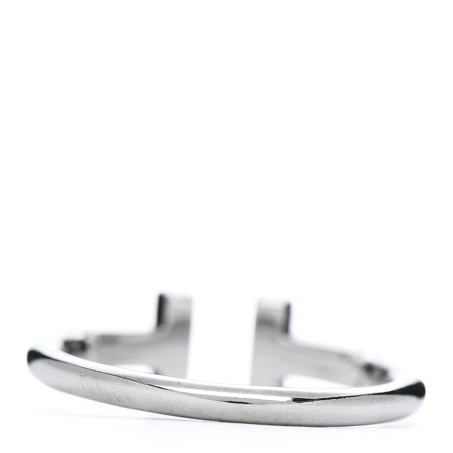 Tiffany 18K White Gold T Wire Ring 50 5.5 3 of 5