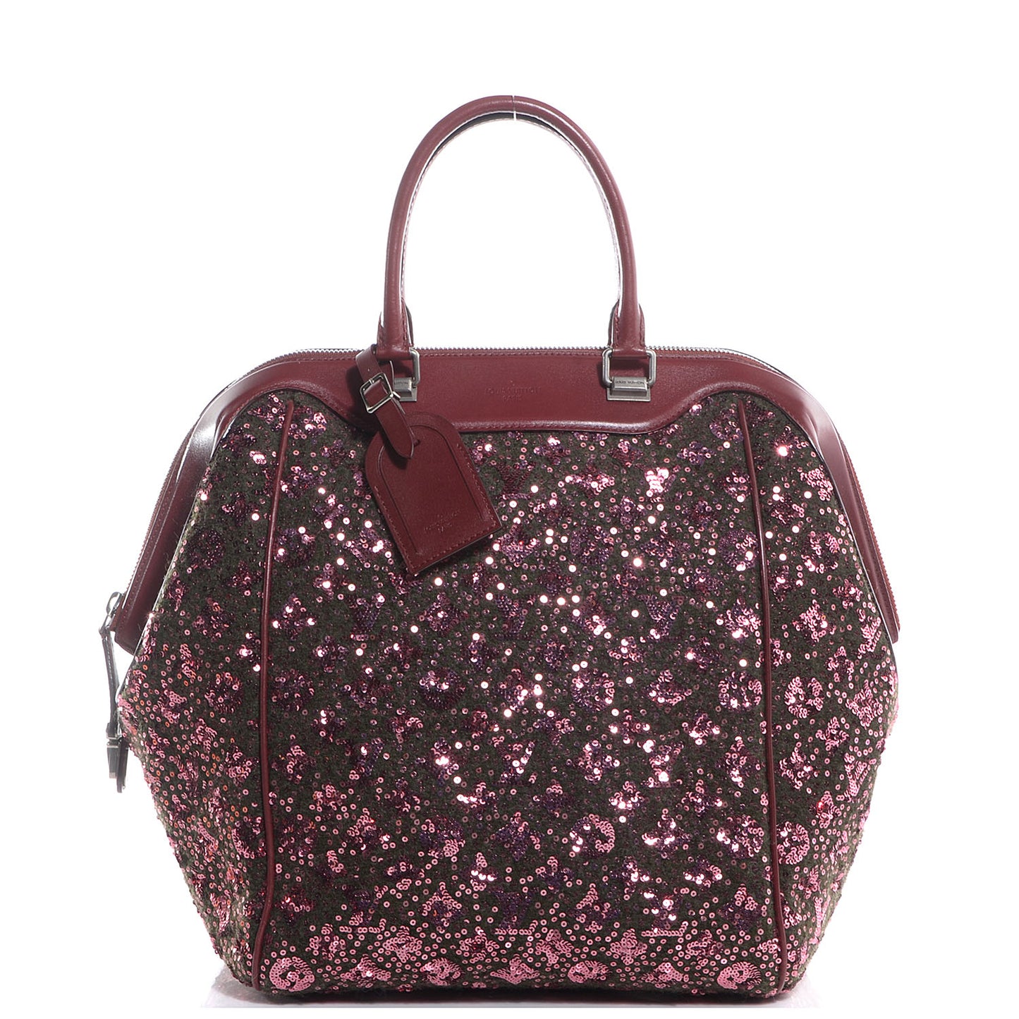 Sequin Monogram Sunshine Express North South Burgundy