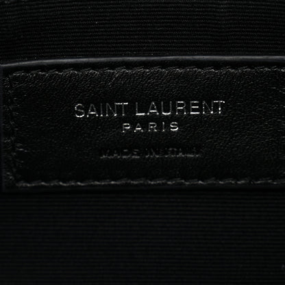 Saint Laurent Lambskin Quilted Toy Loulou Puffer Monogram Chain Satchel Black 6 of 11