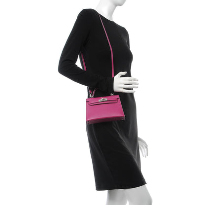 Hermes Epsom Mini Kelly Sellier 20 Rose Pourpre 2 of 23