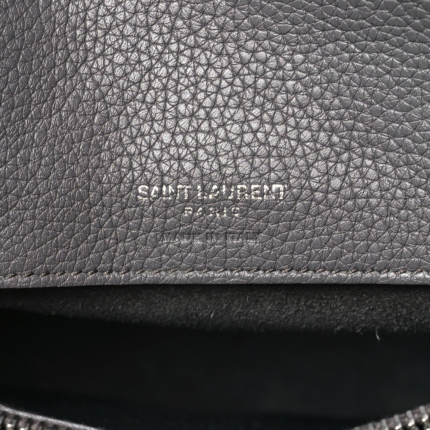 Grained Calfskin Baby Sac De Jour Souple Coal