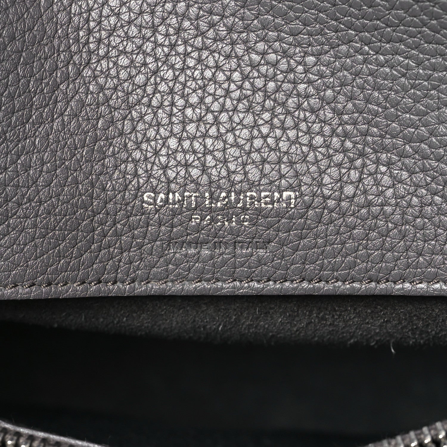 Saint Laurent Grained Calfskin Baby Sac De Jour Souple Coal 7 of 11